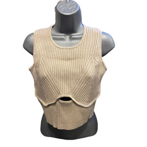 Bustier looked ribbed crop top
